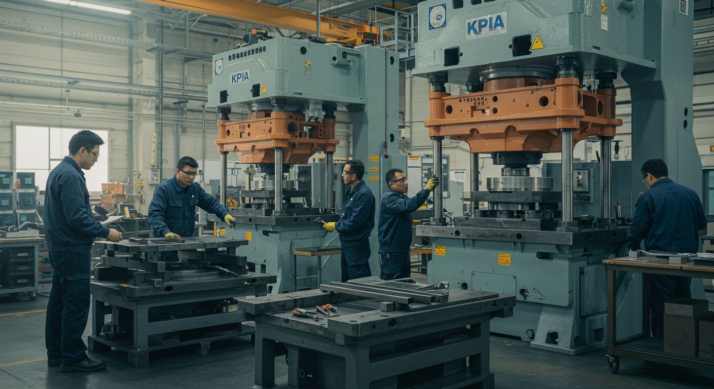 Инженер КИПиА за работой с пресс-формами
