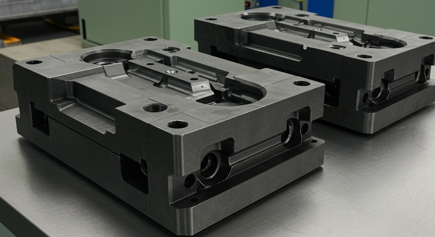 Форма для двойного литья с сложной конструкцией